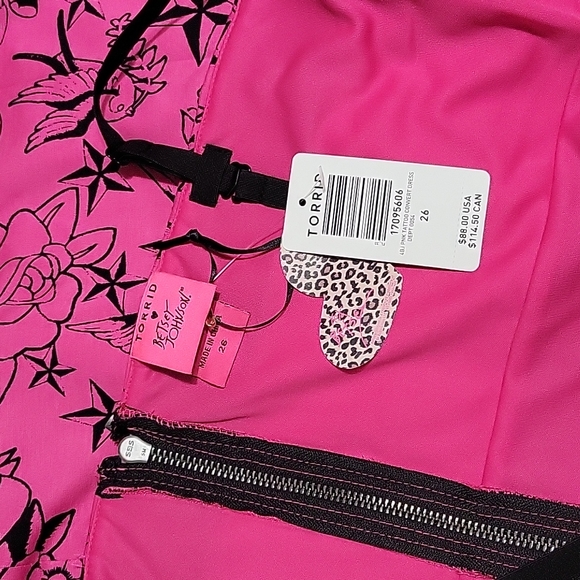🎀Betsey Johnson Pink Tattoo Dress - Picture 6 of 7